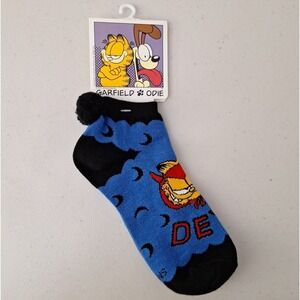 Vintage GARFIELD The Cat HALLOWEEN DEVIL Crew Socks Women's Size 9-11  NEW